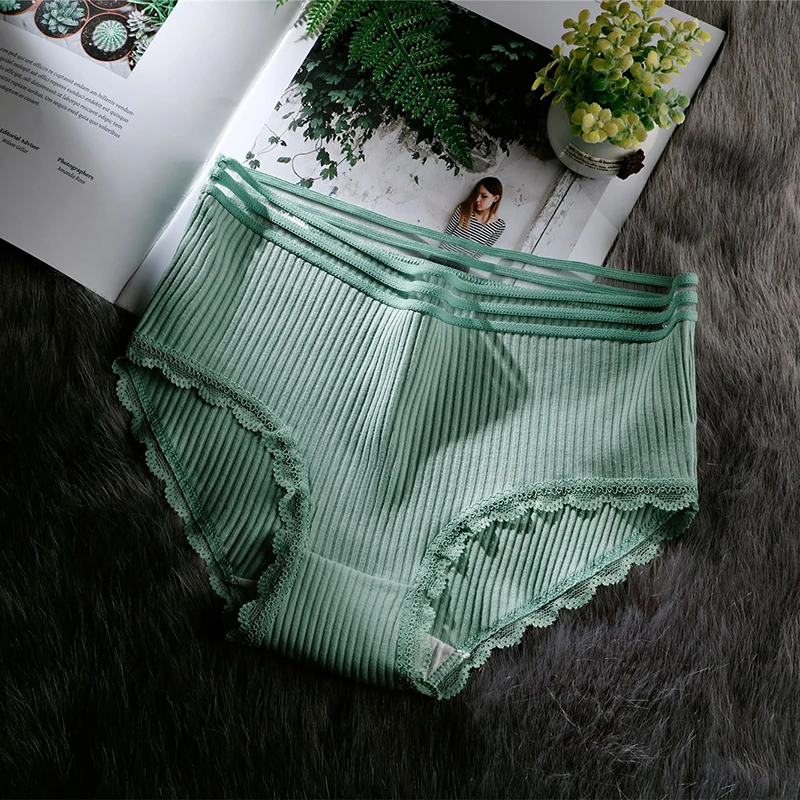 BZEL Лидер продаж Женские трусики модное Полосатое кружевное белье! Нижнее белье