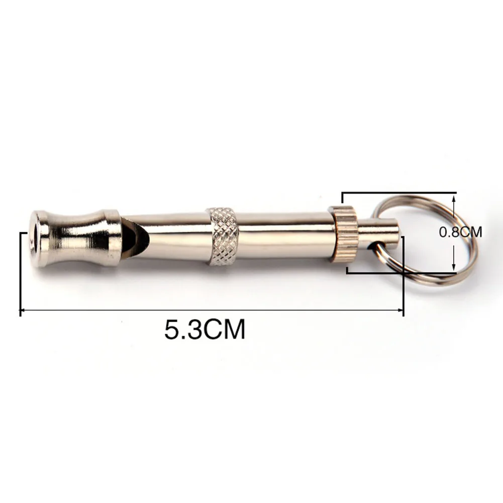 

Stainless Steel Dog Puppy Whistle Adjustable Sound Stop Barking Whistle Pet Tool for Household Animal Dogs Ornaments