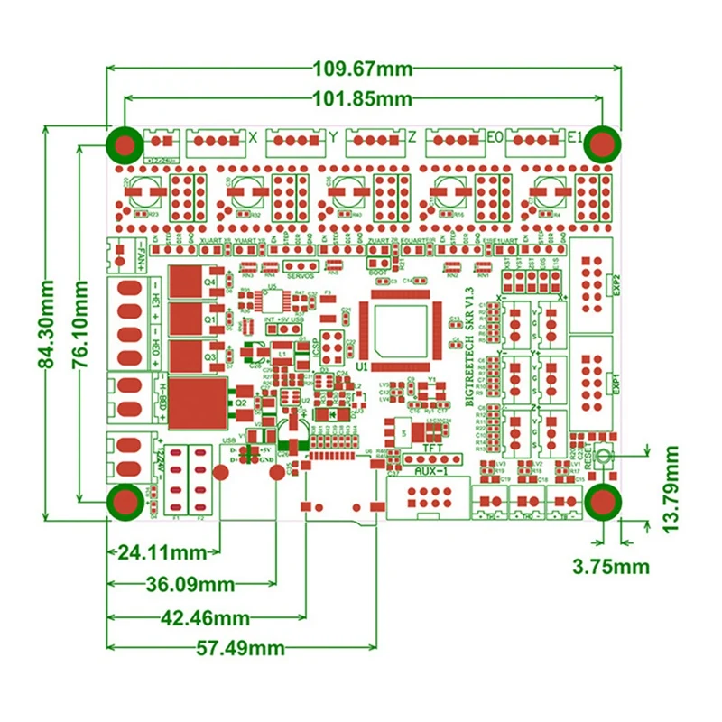 SKR V1.3 BTT 32Bit плата управления ARM WIFI 3D принтер материнская MKS GEN L TMC2130 TMC2208 части