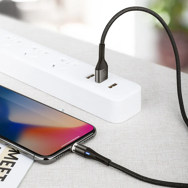 Магнитный кабель KUULAA Micro USB C 3A адаптер для быстрой зарядки iPhone Samsung XiaoMi зарядный Type