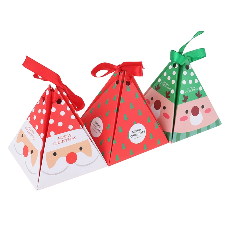 10 шт./компл. с Рождеством конфеты коробка мешок Рождественская елка Подарочная