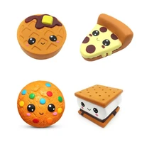 dollhouse accessories stress relief model kitchen food pretend play set realistic cake pizza cookie memory squeeze toy