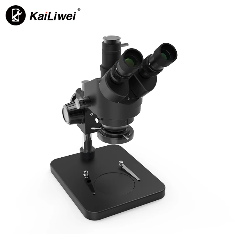 kailiwei black color white color mobile phone repair 7 45x continuous zoom stereo optical trinocular microscope free global shipping