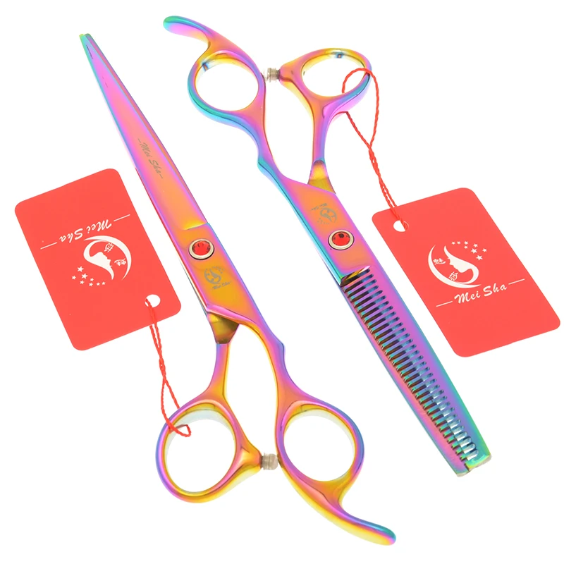 

Meisha Sharp Blade Hairdressing Scissors Kit 7 inch Hair Cutting & 6.5 inch Thinning Shears Hair Salon Styling Scissors A0133A
