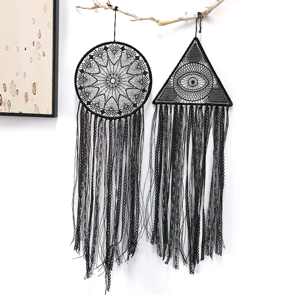 

Home Decor Black Tassel Dream Catcher Macrame Personalised Room Decoration Accessories Aesthetic Wall Decor Guard Dreamland
