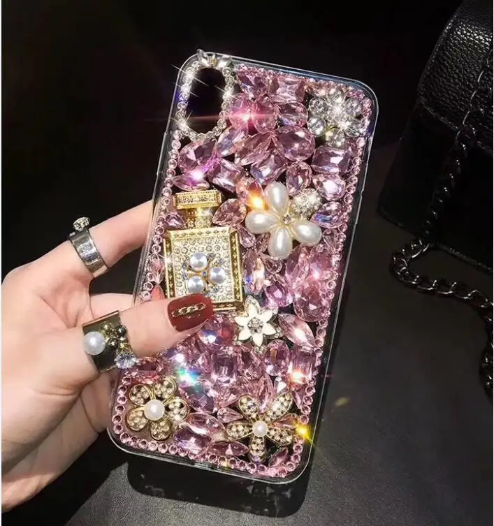 Элитный сверкающий чехол для флакон духов с бриллиантами телефона Xiaomi mi 6 8 9 Lite SE 5X