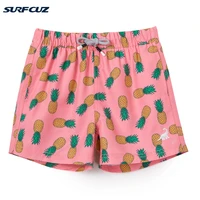 surfcuz boys swimming trunks pineapple print swimwear for toddler boys beach pants board shorts quick dry kids swim shorts
