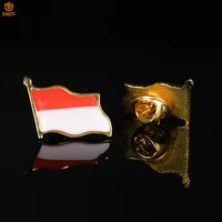 monaco waving national flag brooch euro countries lapel diy metal pin badge jewelry collection