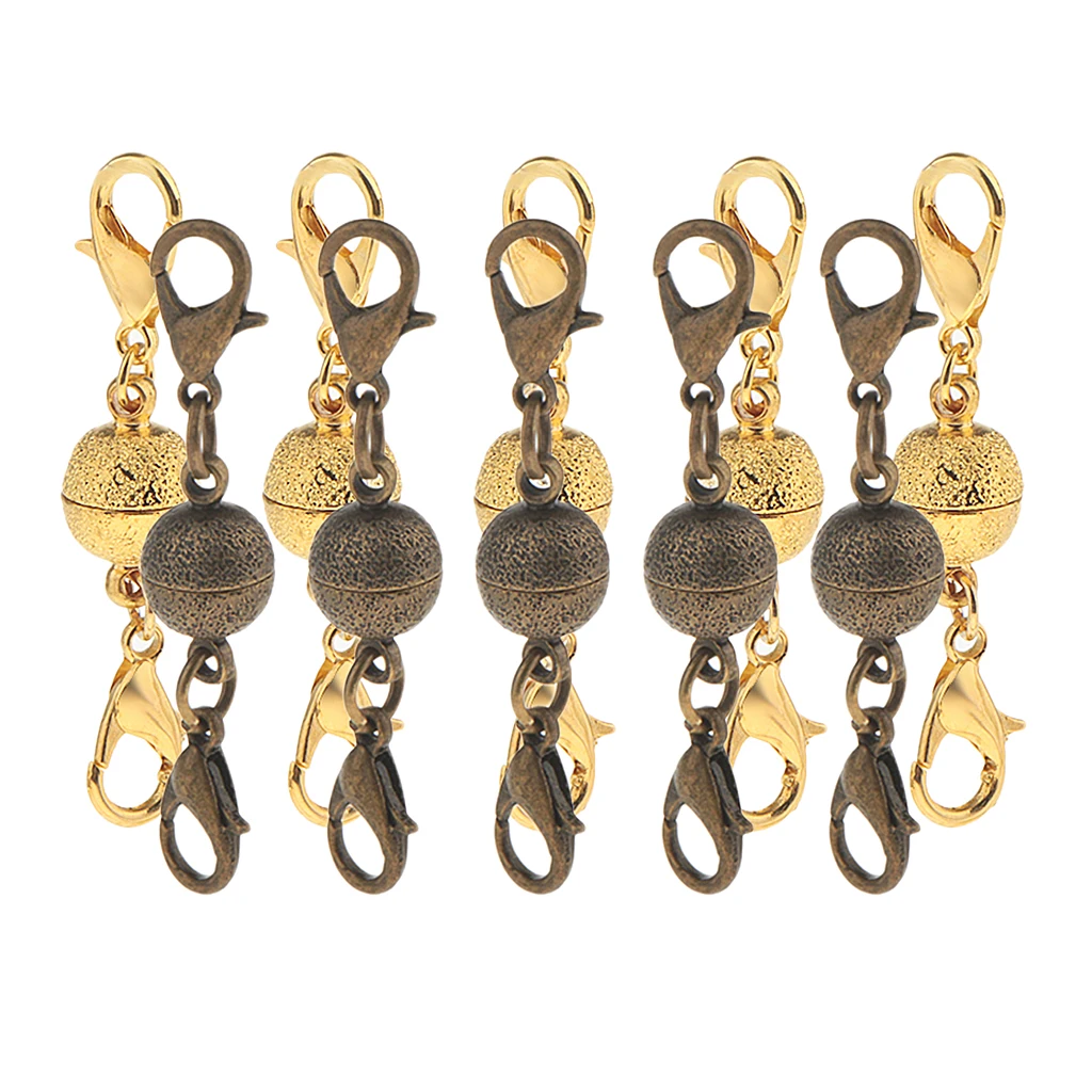 

10x Ball Clasps Lobster Clasp Connector Jewelry Making Findings 8mm