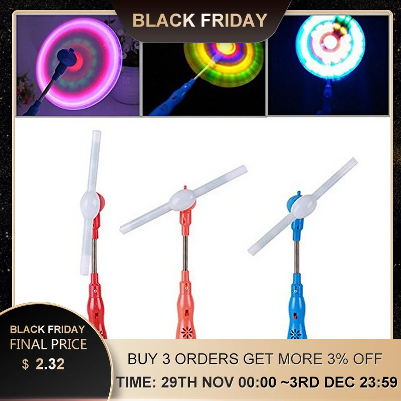 1 шт. развивающие игрушки ветряные мельницы мигающий свет LED и музыка Радуга