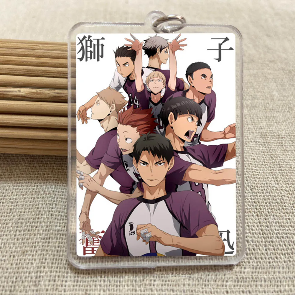 Аниме Haikyuu Karasuno средняя школа Обреченный бой металлический брелок для мужчин -
