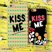 soft cartoon phone case kiss me for iphone 6 6s 7 8 plus x xs xr 12 mini 11 pro max se 2020 5s 10 5 girls cute shell coque funda
