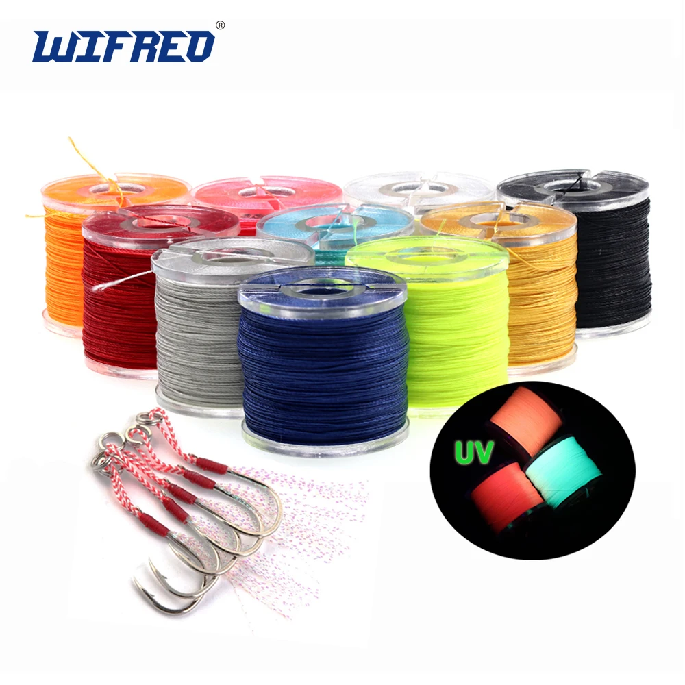 Wifreo 1 шт. 120D 150D УФ медленный крючок для джиггинга сверхпрочная вспомогательная