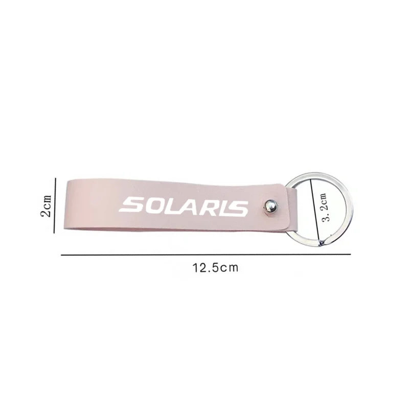 

PU Leather Keychain Business Gift Leather Key Chain Car Key Strap Waist Keyrings Keyholde For Hyundai SOLARIS 2019 2017 2012