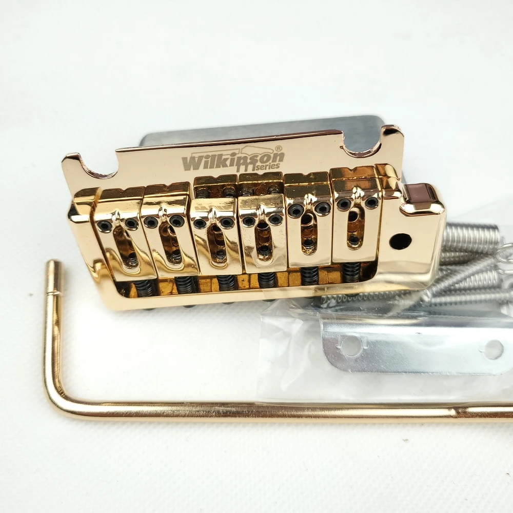wilkinson 2 post punkt goldene gold doppel schaukel elektrische gitarre tremolo system brücke für strat und suhr gitarre wov08 free global s