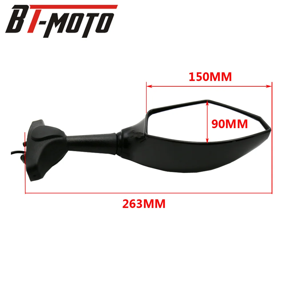 Зеркало заднего вида мотоциклетное со светодиодной подсветкой 1 пара|Боковые