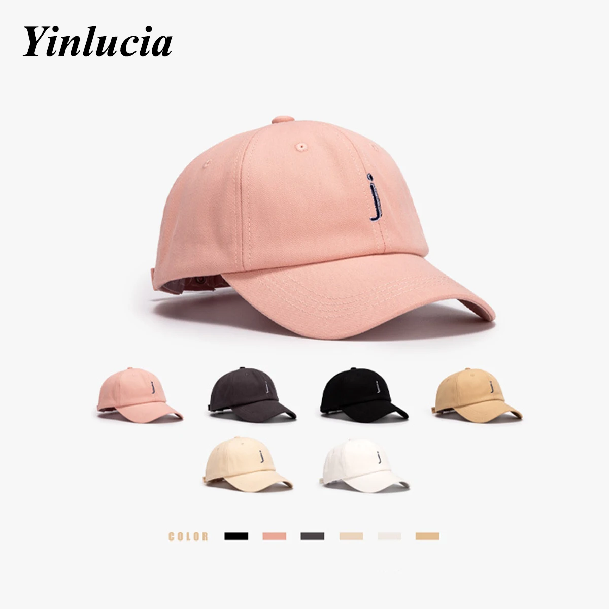 

J Embroidery Kpop Bone Baseball Cap Caps For Men Women Hip Hop Cap Trucker Hat Skateboard Hats Simplicity Sunhats