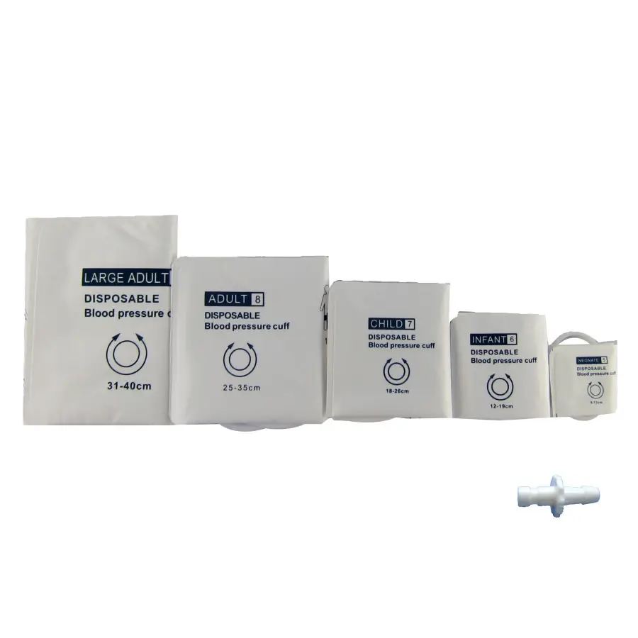 

Disposable Non-woven NIBP Cuff without Bladder Single-tube for patient monitor with LC-08 Connector