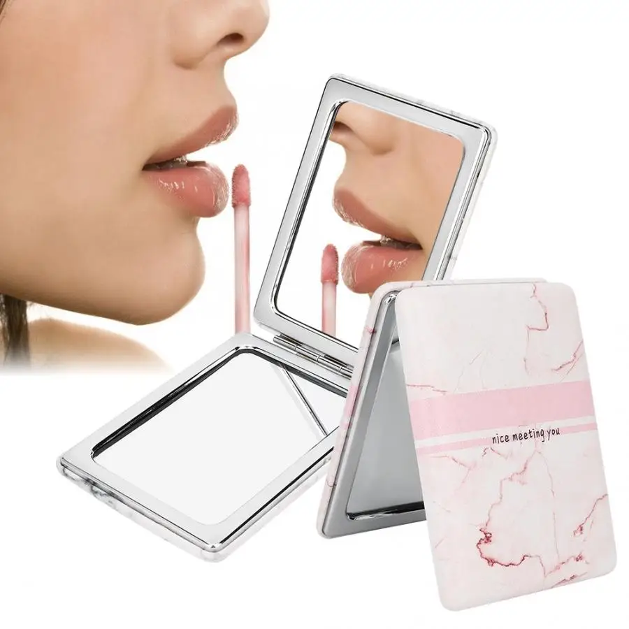 Складное зеркало для макияжа мраморная искусственная кожа изысканное качество