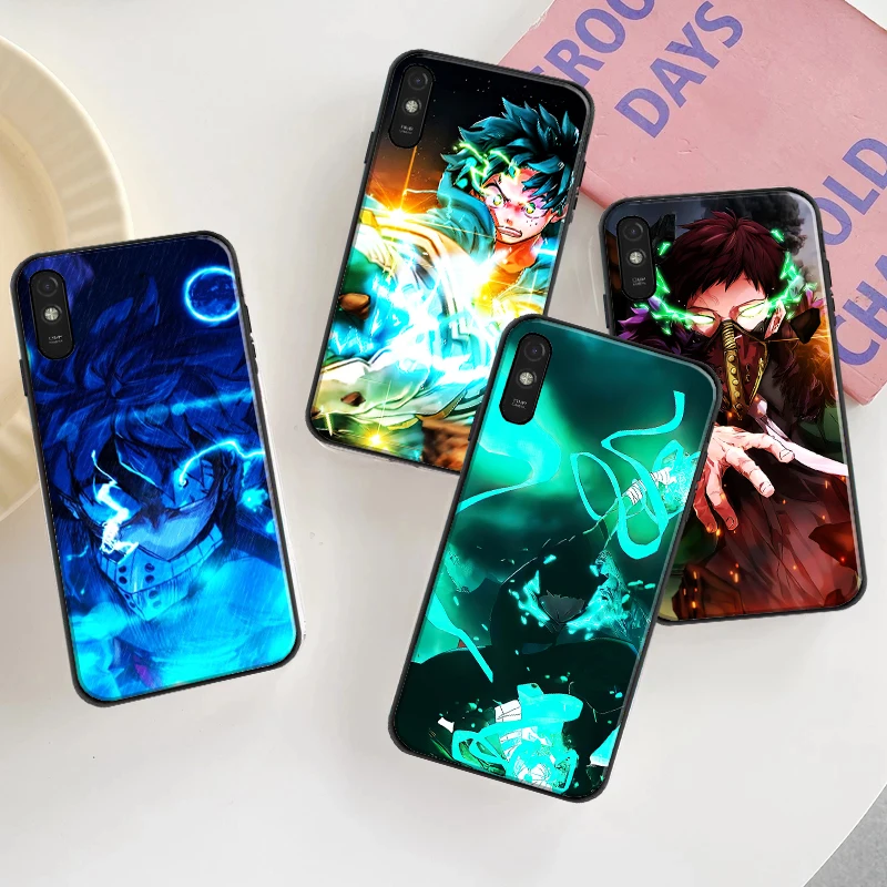 

Phone Cases For Xiaomi Redmi 7 7A 8 8A 9 9i 9AT 9T 9A 9C Note 7 8 8T TPU Silicone Coque Anime My Hero Academia Midoriya Cover