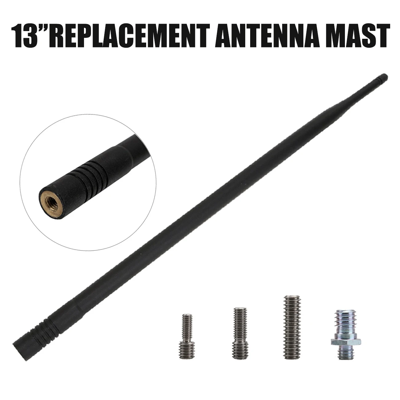 

Aluminium Antenna For Jeep Wrangler JK JKU JL JLU Car AM FM Stereo Radio Signal Aerial Amplifier Mast Whip 2007-2019