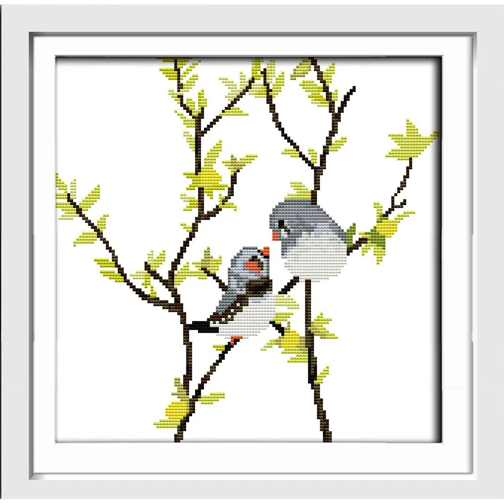 

Birds On The Branches Chinese Cross Stitch Kits Ecological Cotton Stamped Printed 14CT 11CT DIY Gift Wedding Decoration For Home