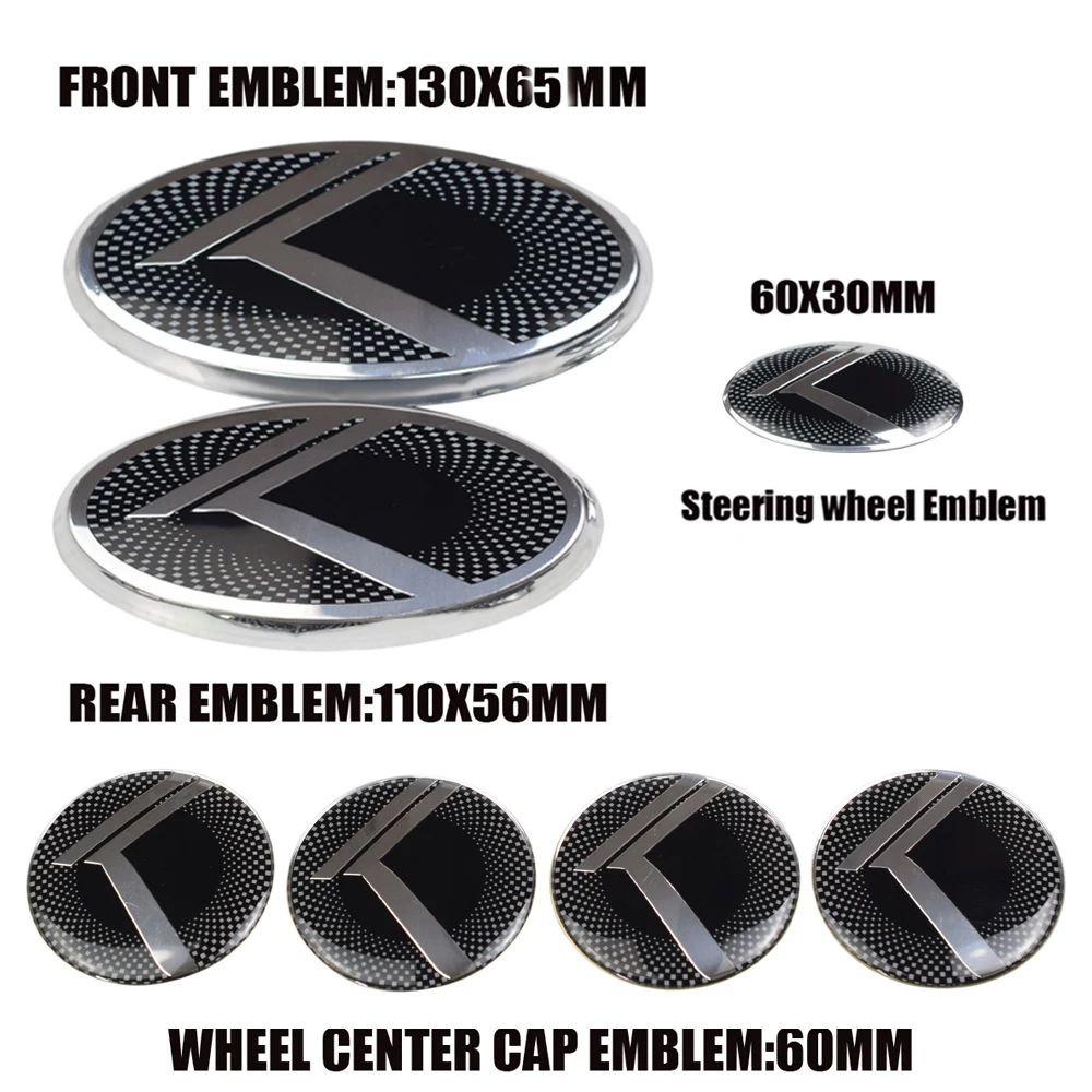 3/7 шт. Эмблема багажника автомобиля 3D наклейка логотип K передний гриль задний