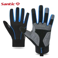 santic cycling gloves windproof touchscreen bike bicycle motorcycle gloves gel pads for women and men winter mtb sports gloves