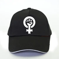 feminist women fist print baseball cap fashion casual funny womens snapback hat adjustable gorras