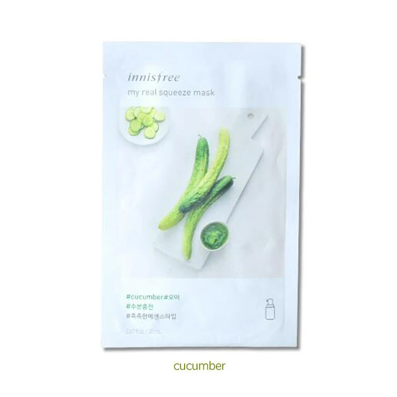 cucumber I'm REAL Tony mony маска для лица увлажняющая маска для лица контроль жирности отбеливание сокращение пор Корейская листовая маска для лица Уход за кожей - Цвет: cucumber