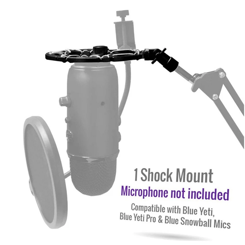 

Suitable for Blue Shock Mount Anti-Noise Shock Mount System, Ultra-Portable Lightweight Microphone Shock Mount