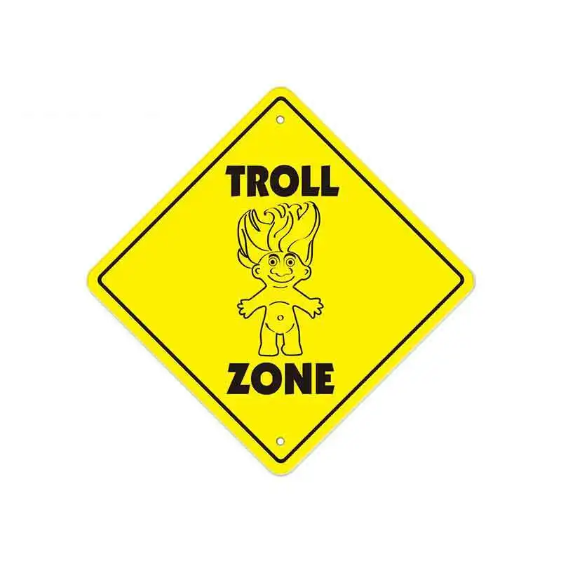 

SZWL Funny Car Sticker Troll Crossing Zone Xing Stickers Vinyl Waterproof Sunscreen for RV VAN JDM Accessories,13cm*13cm