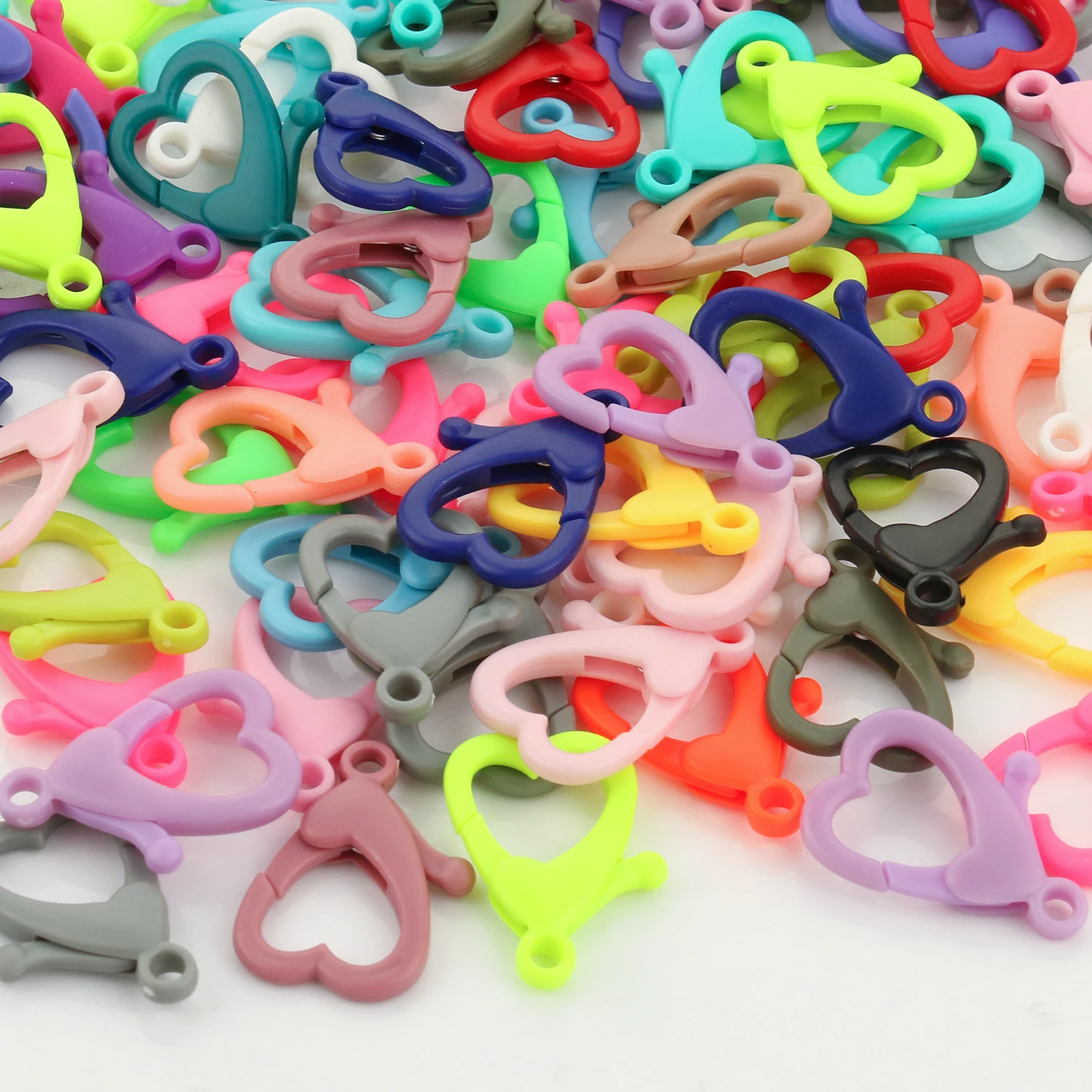 Карамельные цвета любовь сердце пластиковая пряжка карабин застежка для