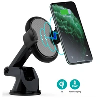 15w qi car wireless charger phone holder adjustable clip car stand for xiaomi for iphone 11 8 huawei fast charger wireless
