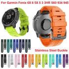 Ремешок силиконовый для Garmin Fenix 6X 5X 3HR, быстросъемный браслет для наручных часов Fenix 6 5 935, 26 22 мм