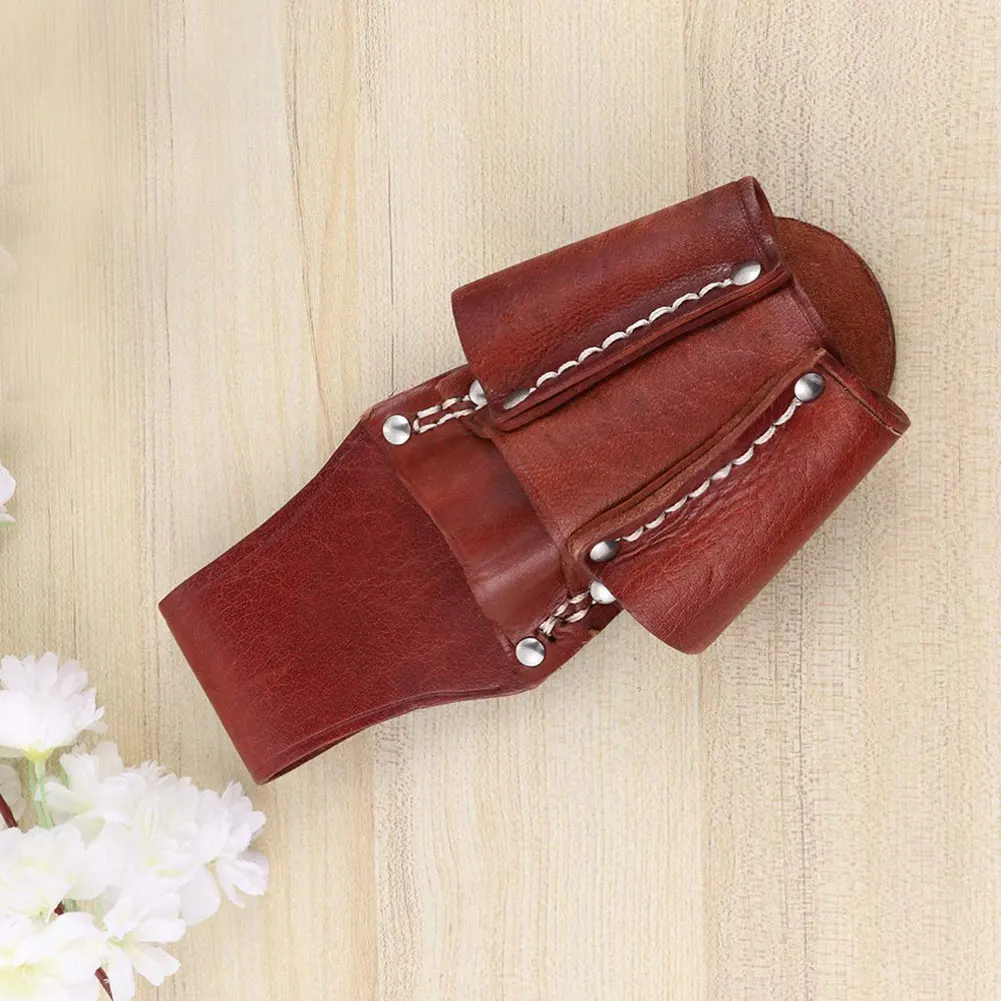 

Full Cowhide Tool Belt Bag High Quality Leather Heavy Duty Tool Portable Pocket Pouch With 4 Pocket For Electrician Perfect Gift