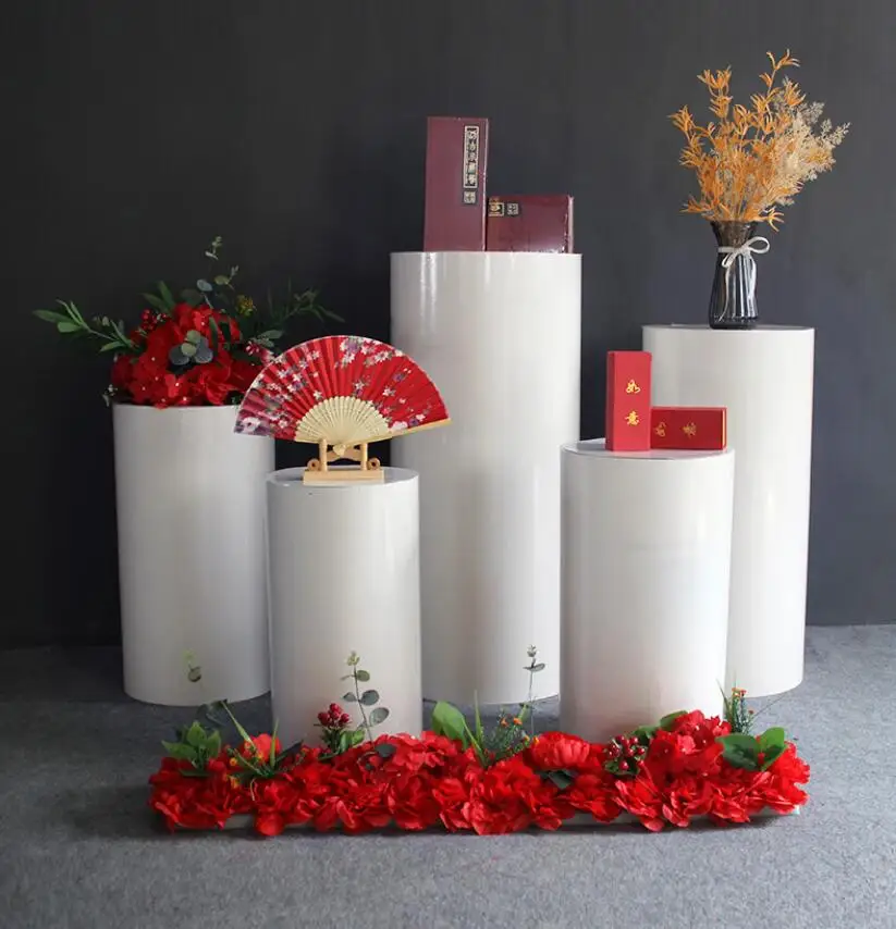 

New wrought iron wedding props cylindrical dessert table cylindrical dessert table sign-in area birthday party display ornaments