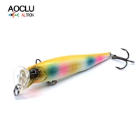 aoclu fishing lure minnow popper wobblers 8 5cm 15g 19 5g sinking bass tackle hard bait steel ball focus shift for long casting