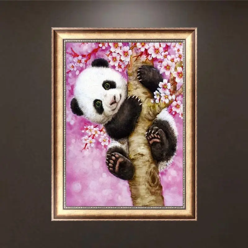 

Panda DIY 5D Full Drill Diamond Painting Embroidery Cross Stitch Kit Rhinestone Home Decor Craft G5GB