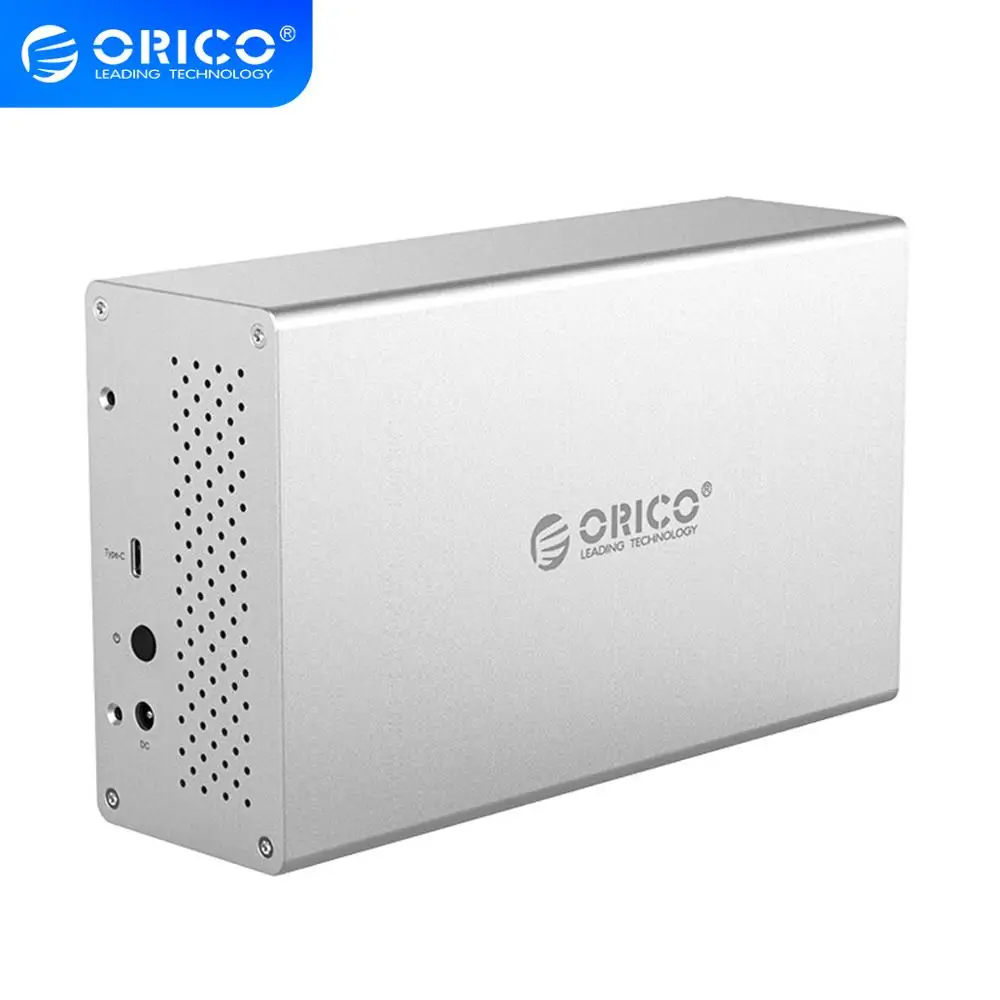 ORICO WS серии 3 5 дюймов 2 Bay Type C HDD док-станция алюминиевый корпус для жесткого диска