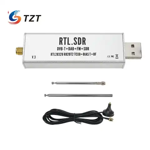 TZT 0,1 МГц-1,7 ГГц TCXO стабильный полный диапазон для RTL SDR приемника Полный комплект с антенной авиационный диапазон ADSB