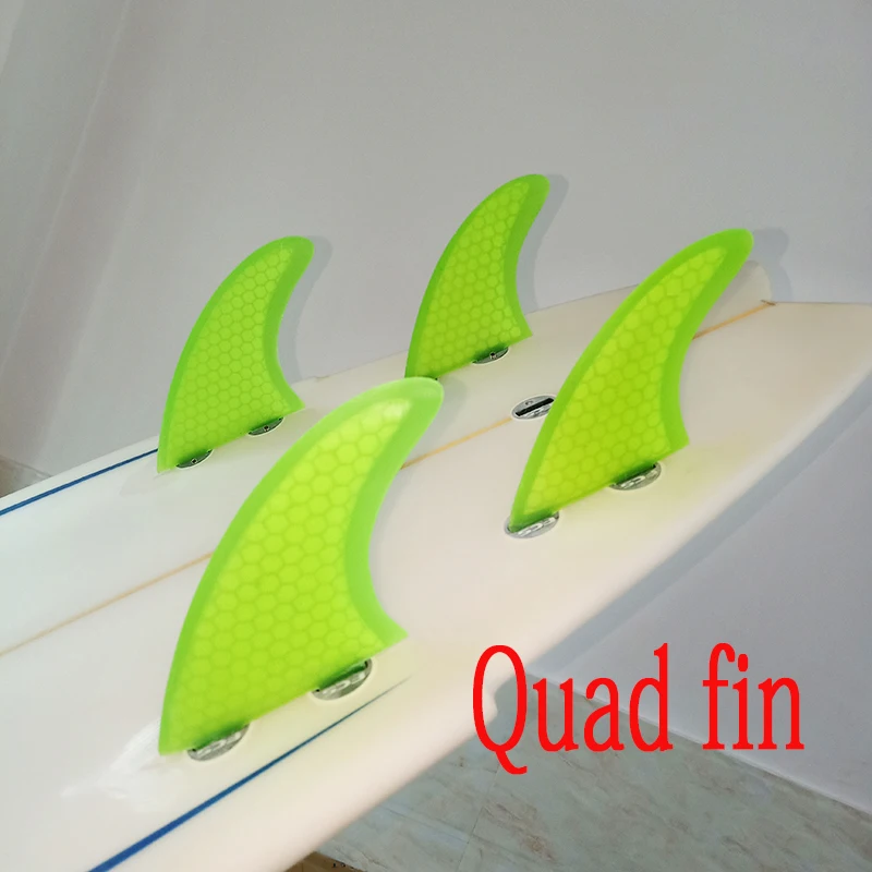 quad-fin-green Twin Tri Quad пять Плавник Набор досок для серфинга плавники для FCS плавника коробка S+ Размер XS FCS 5-плавники(доска для серфинга) плавник для серфинга низкая цена обработки серфинг - Цвет: quad-fin-green
