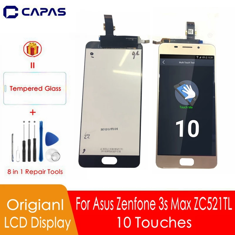 Оригинальный ЖК-дисплей и рамка для Asus Zenfone 3s Max ZC521TL сенсорный экран Для Замена