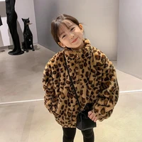 girls babys kids coat jacket outwear 2022 leopard thicken spring autumn cotton teenagers overcoat top tracksuits high quality c