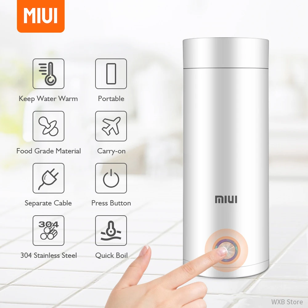 Портативный электрический чайник тепловой чашки кофе путешествия