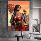 Картина на холсте с изображением сексуальной курительной девушки с татуировкой черная Обнаженная женщина плакат принты Скандинавская Настенная картина Декор для комнаты