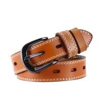 multi color leather belt new versatile womens belt simple korean womens pants belt trend no need to punch smooth