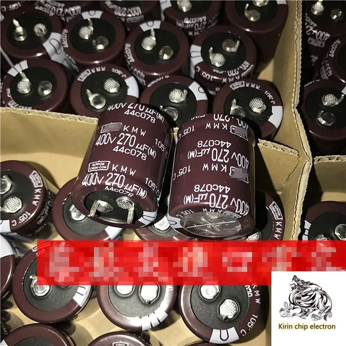 

6pcs / lot aluminum electrolytic capacitor 400v270uf 25x30 original KMW 105 degrees