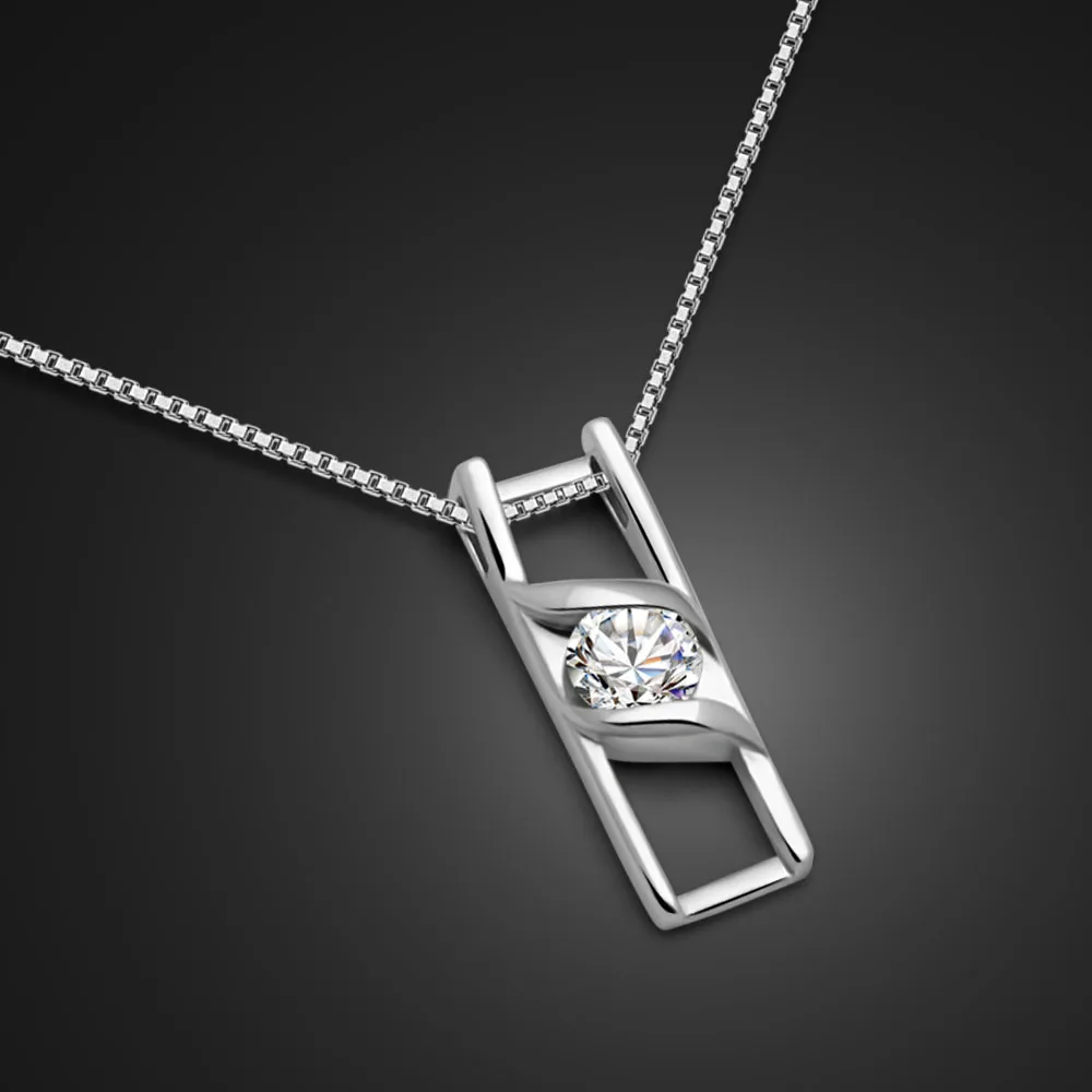 Женское ожерелье из серебра 100% пробы с подвесками в виде букв циркония |