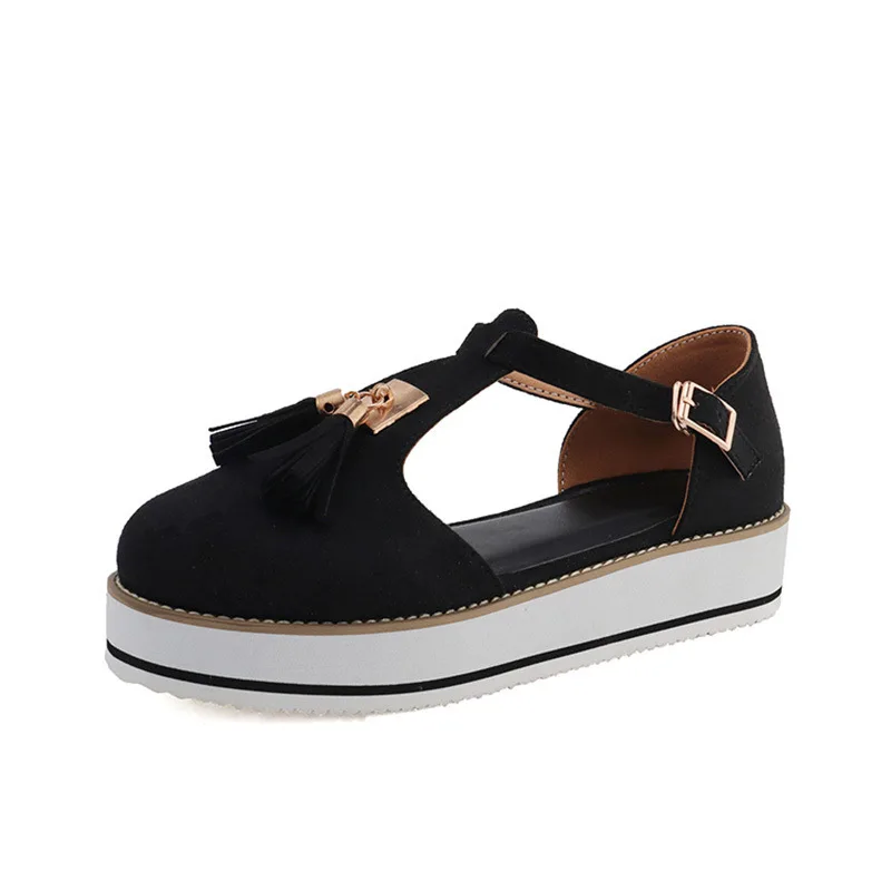 

Women Flat Shoes Summer Casual Solid Color Thick Bottom Round Toe Leopard Sandals Vulcanized Sneaker Shoes